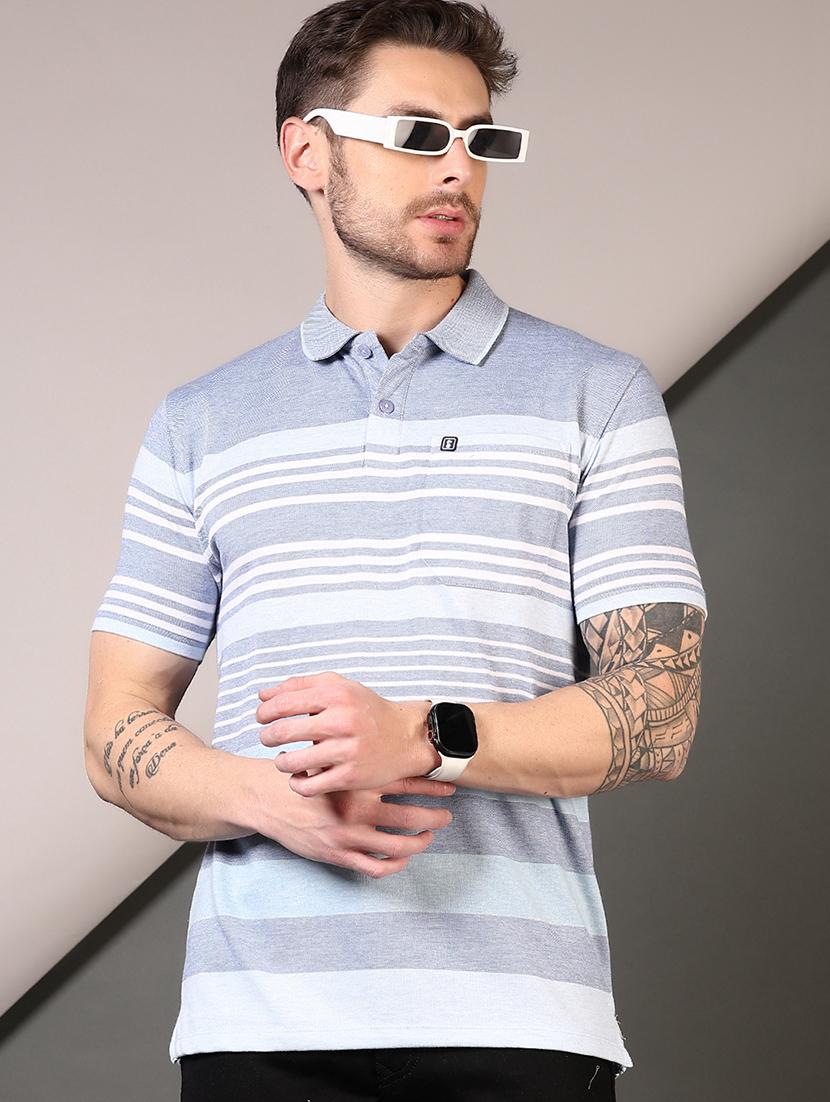 men striped short sleeve regular fit polo t-shirt - 21685767 -  Standard Image - 1