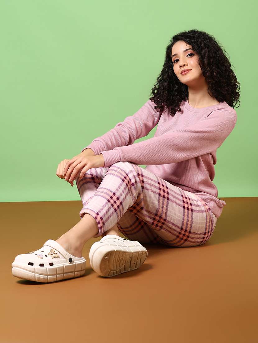 women checkered mid rise pyjama - 21685797 -  Standard Image - 4