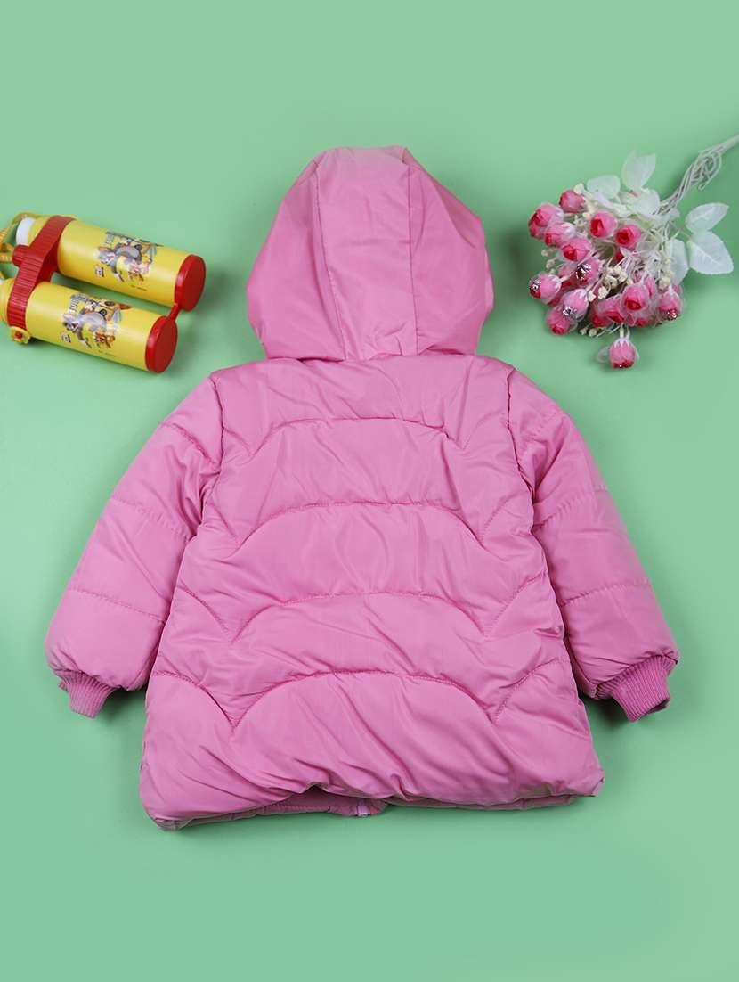 girls solid long sleeve quilted jacket - 21685827 -  Standard Image - 1