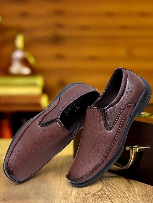 men brown formal slip on - 21685831 -  Standard Image - 0