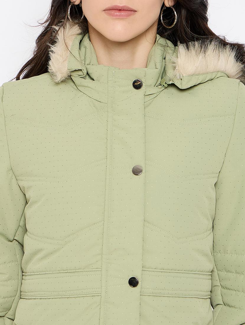 women printed fur detailed hooded parka jacket - 21686060 - Standard Image - 4
