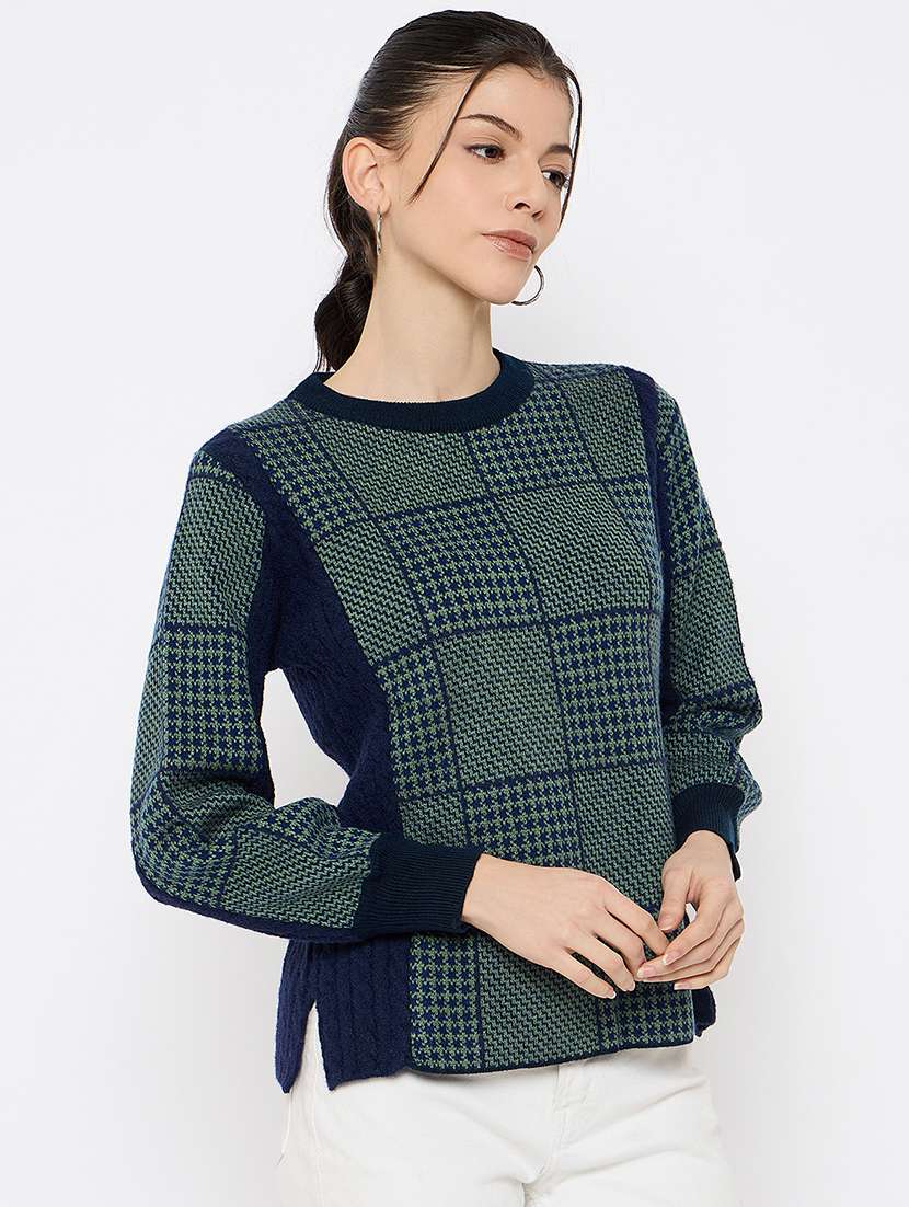 women self designed long sleeves pullover - 21686069 -  Standard Image - 1