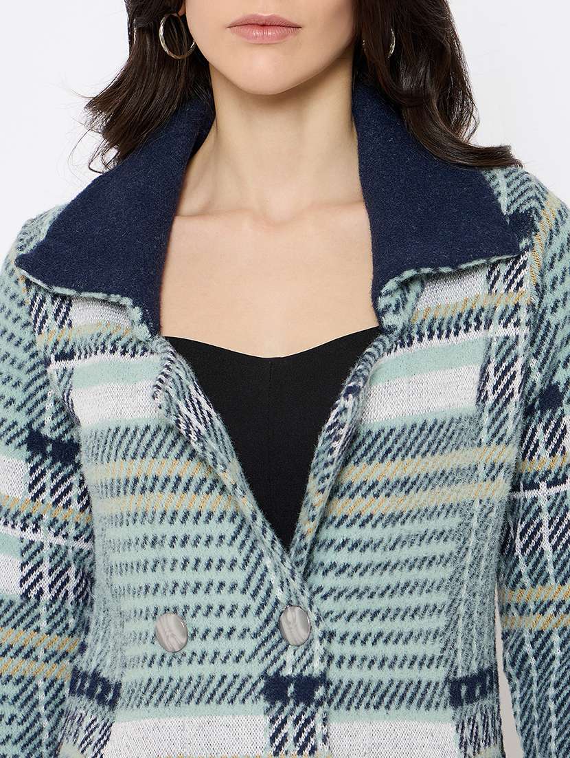 women self designed long sleeves cardigan - 21686075 -  Standard Image - 4