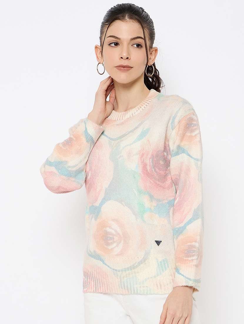 women self designed long sleeves pullover - 21686076 -  Standard Image - 1
