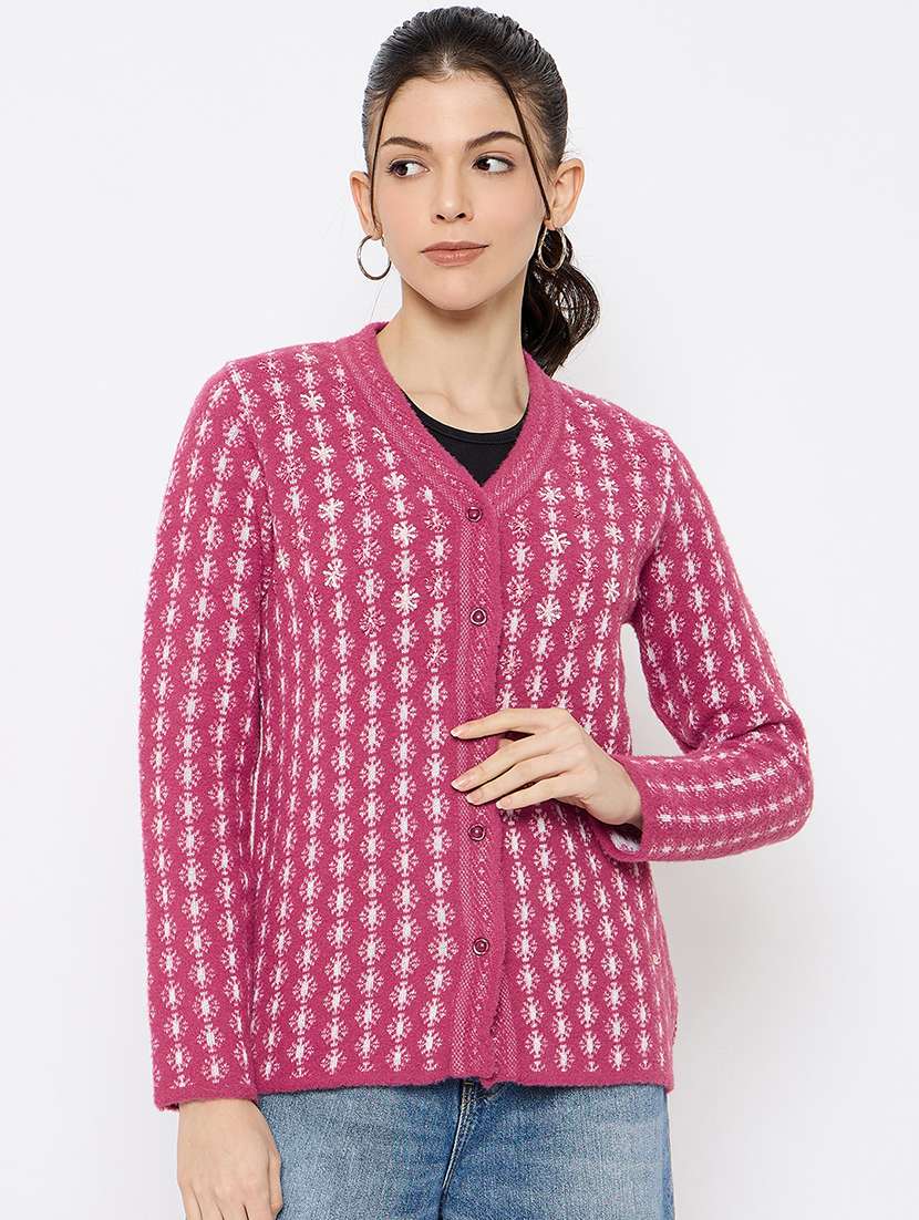 women self designed long sleeves cardigan - 21686081 - Zoom Image - 0