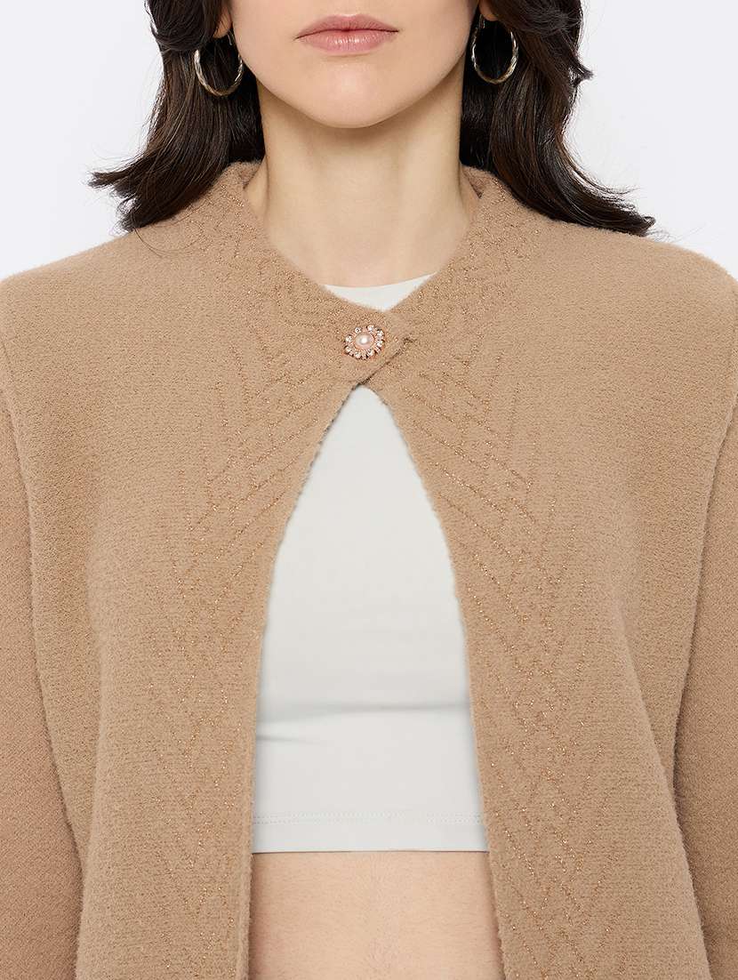 women self designed long sleeves long shrug - 21686092 -  Standard Image - 4