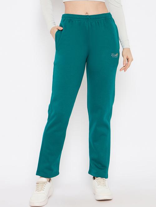 women solid mid rise track pant - 21686099 - Standard Image - 0