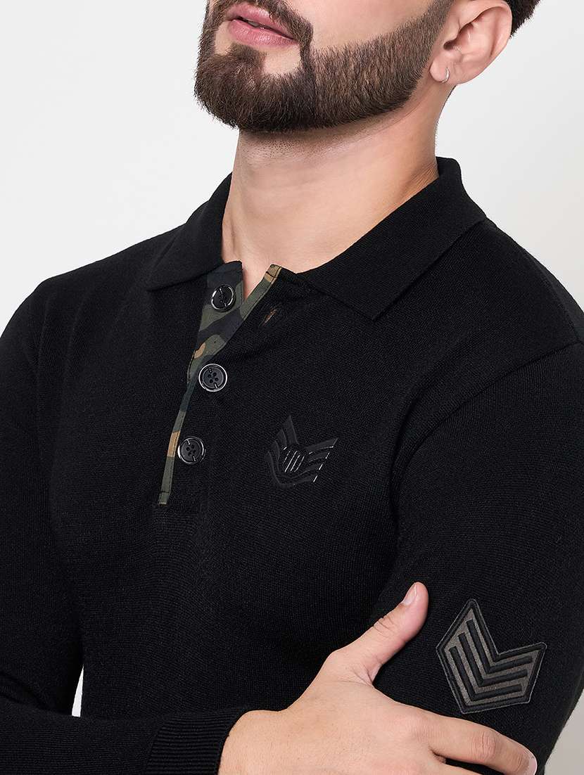 men long sleeves plain pullover - 21686316 -  Standard Image - 4