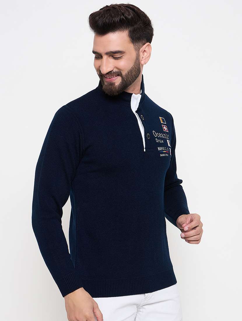 men long sleeves plain pullover - 21686318 - Standard Image - 1