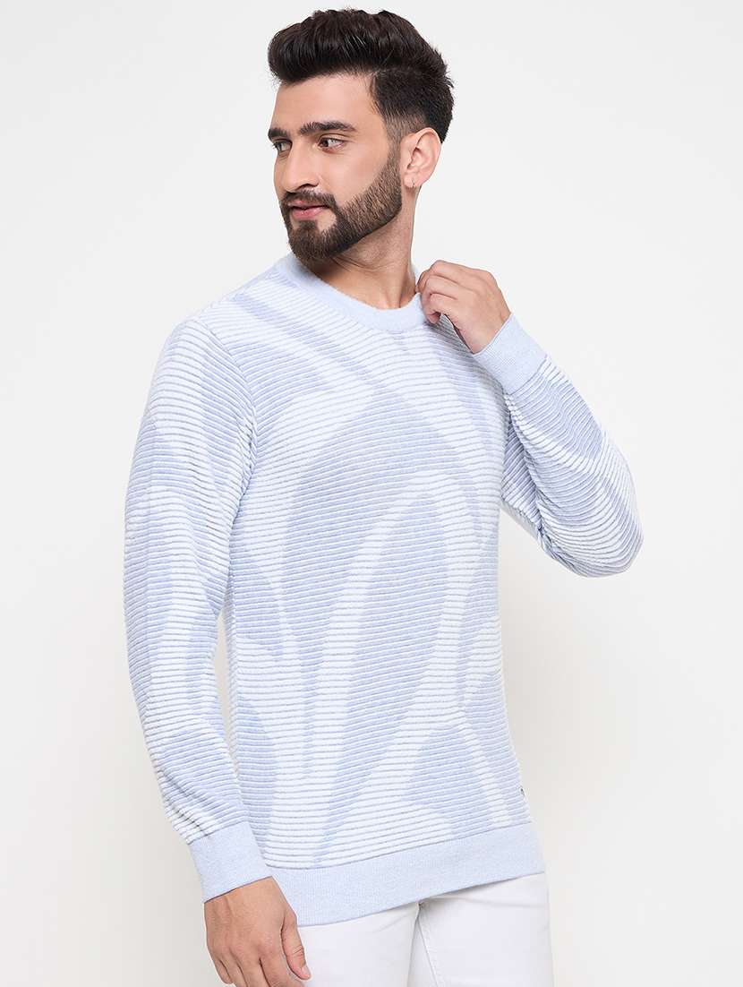 men long sleeves printed pullover - 21686319 -  Standard Image - 1