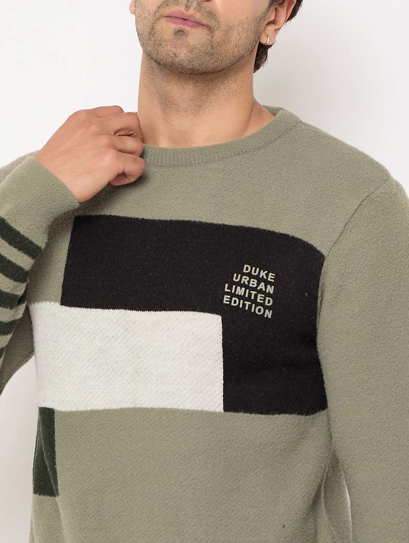 men long sleeves self design pullover - 21686340 -  Standard Image - 4