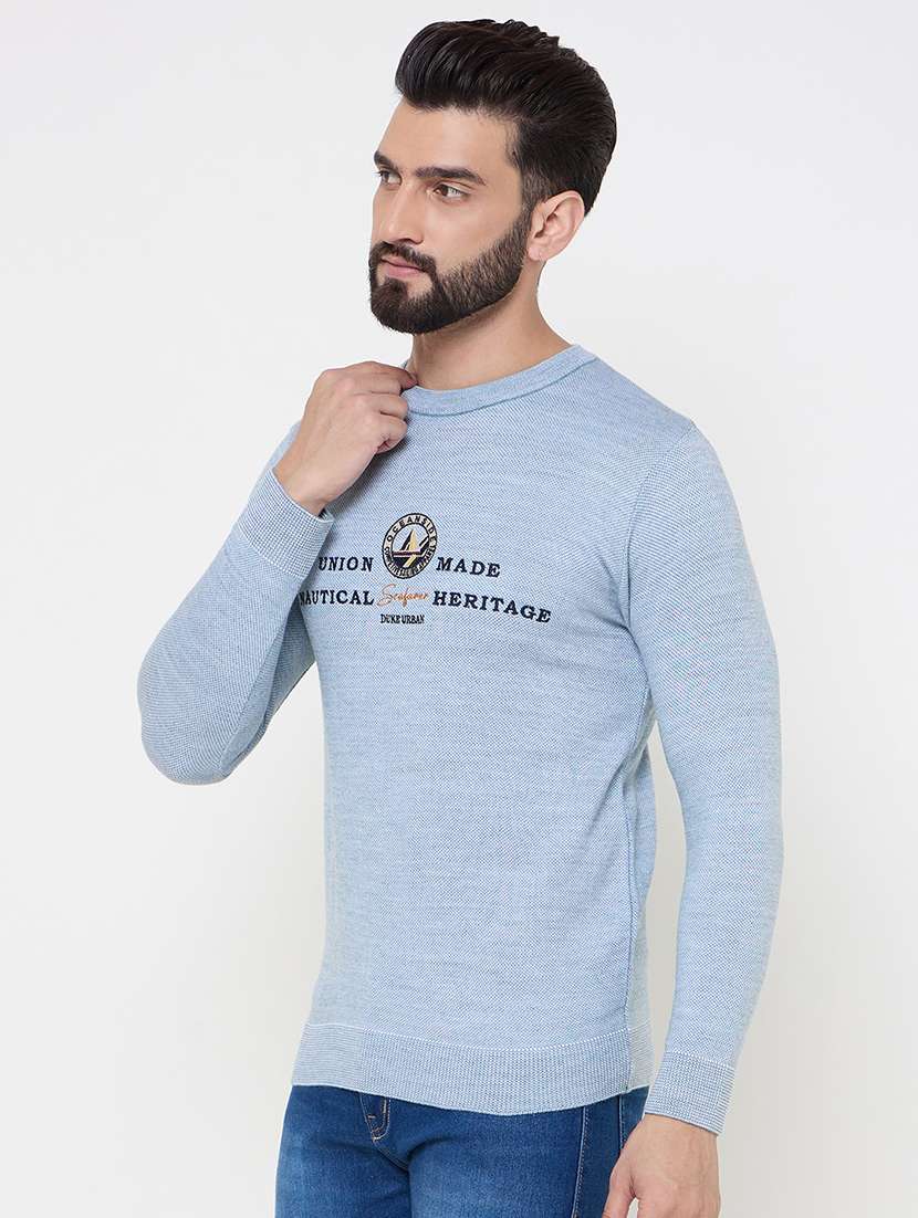 men long sleeves typographic pullover - 21686356 -  Standard Image - 1