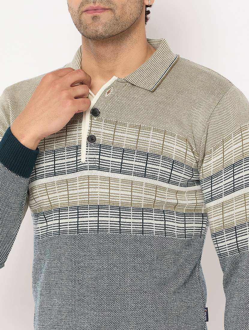 men long sleeves self design pullover - 21686403 -  Standard Image - 4