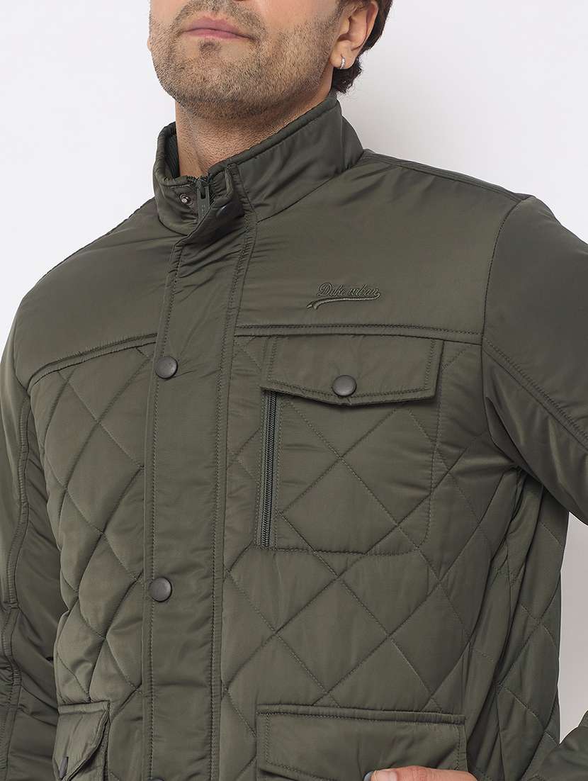 men long sleeves solid puffer jacket - 21686404 -  Standard Image - 4