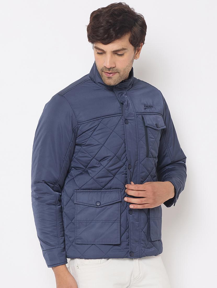 men long sleeves solid puffer jacket - 21686405 - Standard Image - 1