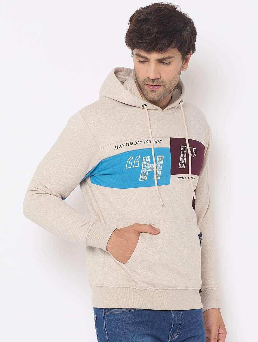 men long sleeves color block sweatshirt - 21686411 -  Standard Image - 1