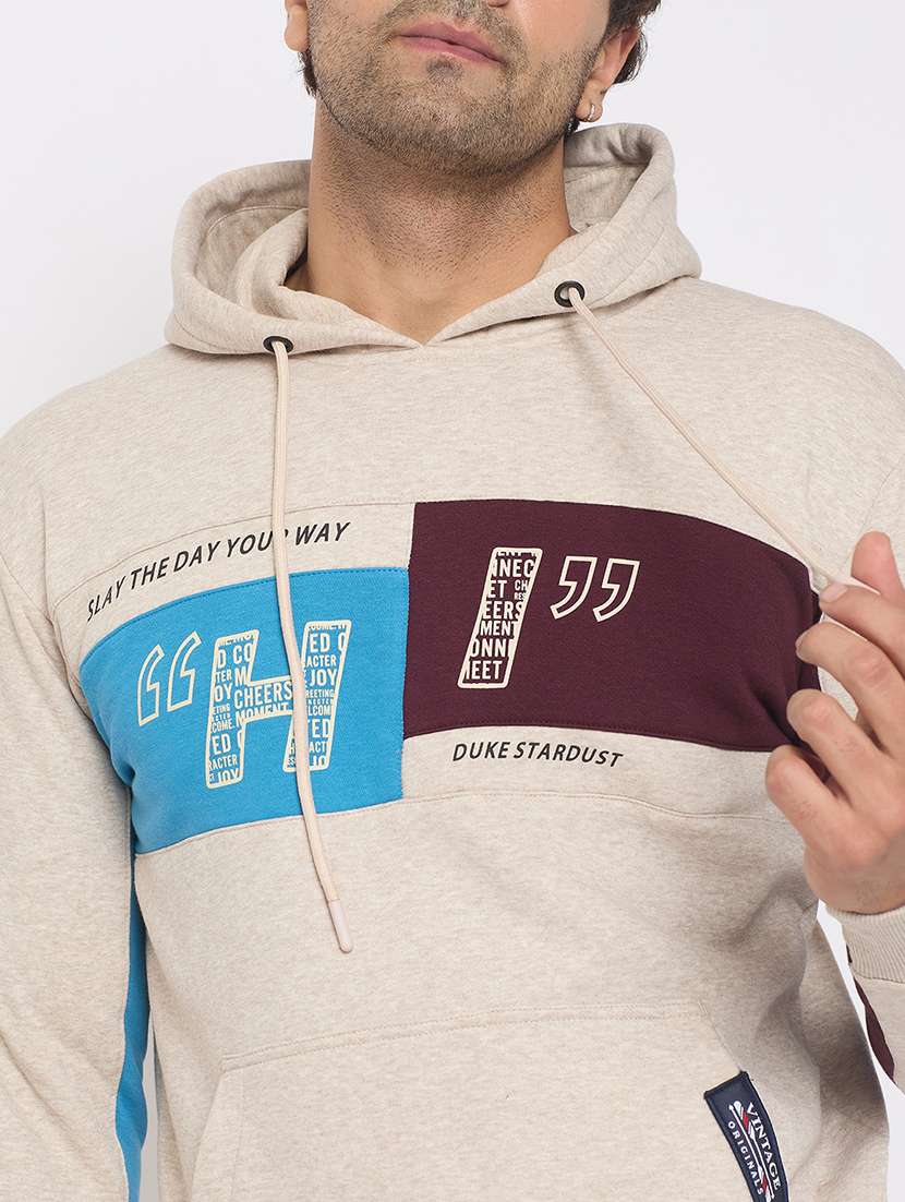 men long sleeves color block sweatshirt - 21686411 -  Standard Image - 4