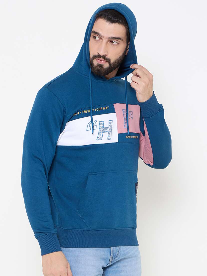 men long sleeves color block sweatshirt - 21686412 -  Standard Image - 1