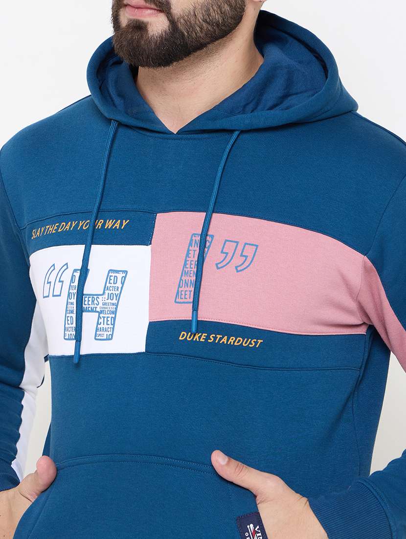 men long sleeves color block sweatshirt - 21686412 -  Standard Image - 4