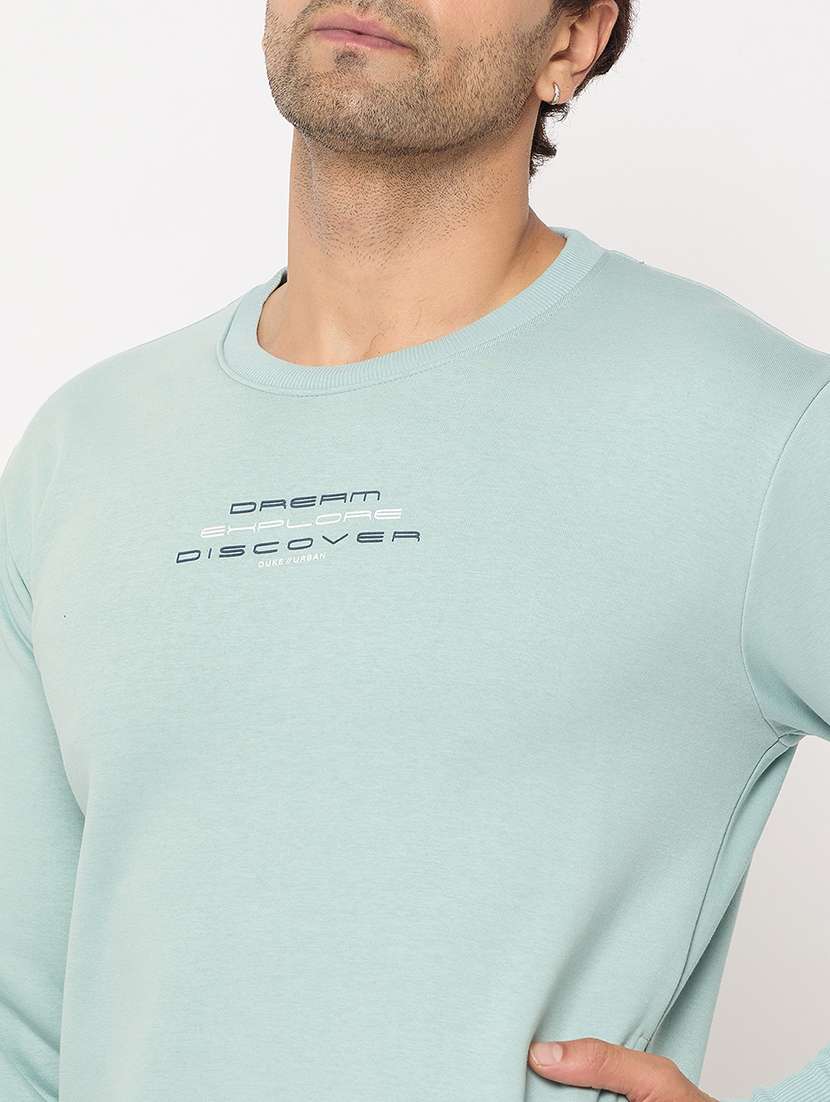 men long sleeves chest print sweatshirt - 21686421 -  Standard Image - 4