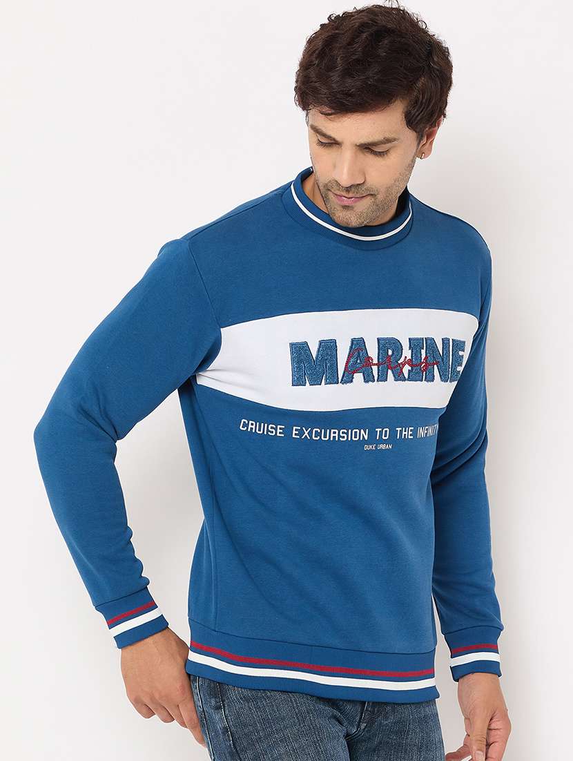 men long sleeves color block sweatshirt - 21686425 -  Standard Image - 1
