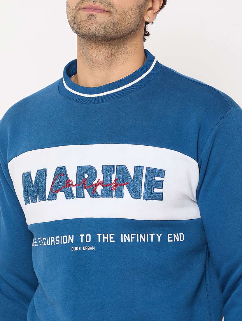 men long sleeves color block sweatshirt - 21686425 -  Standard Image - 4