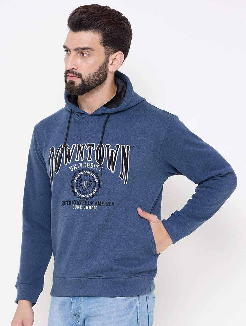 men long sleeves front print sweatshirt - 21686426 -  Standard Image - 1