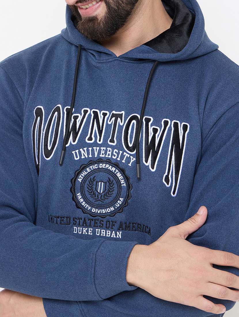 men long sleeves front print sweatshirt - 21686426 -  Standard Image - 4