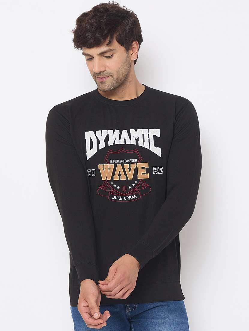 men long sleeves front print sweatshirt - 21686429 -  Zoom Image - 0