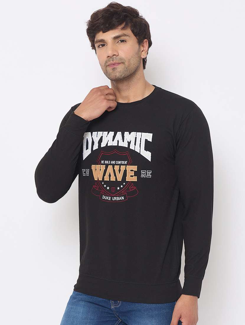 men long sleeves front print sweatshirt - 21686429 -  Standard Image - 1