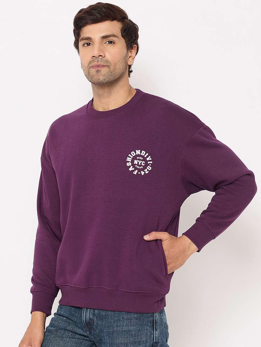 men long sleeves front & back print sweatshirt - 21686431 -  Standard Image - 1
