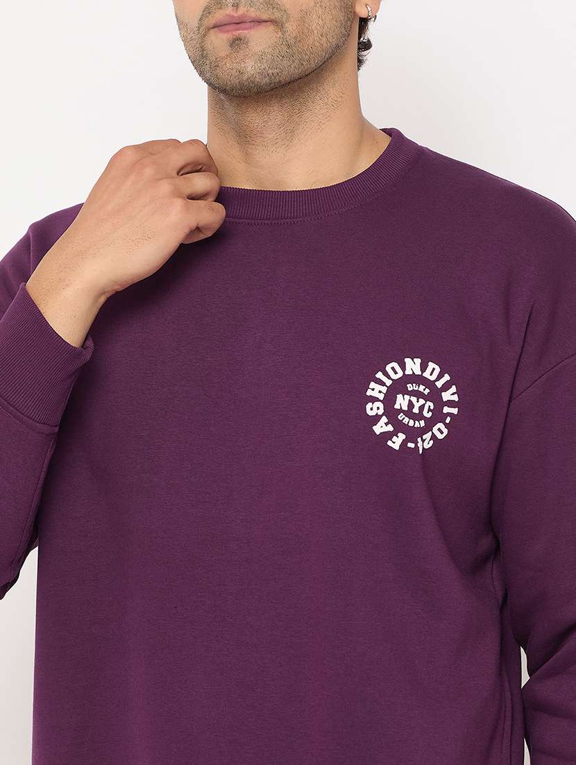 men long sleeves front & back print sweatshirt - 21686431 -  Standard Image - 4