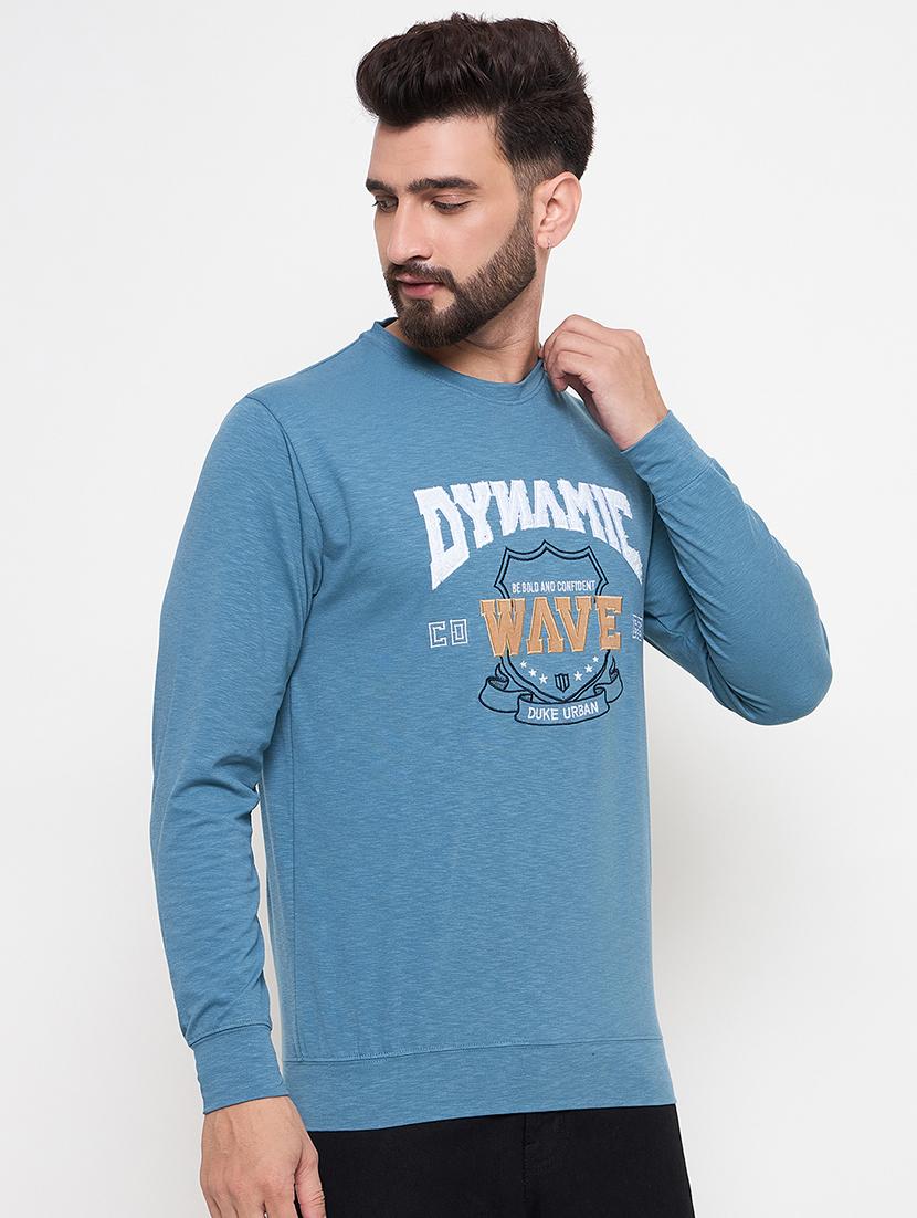 men long sleeves front print sweatshirt - 21686440 - Standard Image - 1
