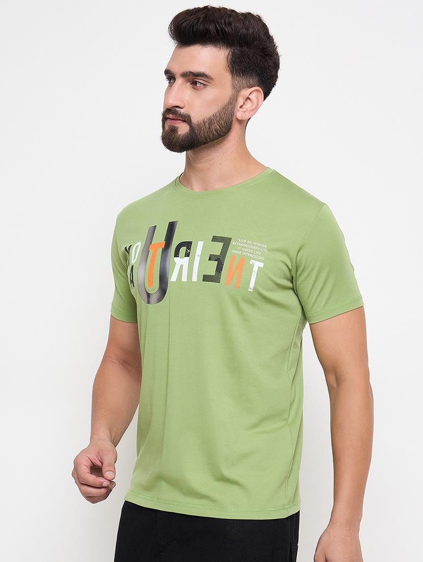 men round chest front print t-shirt - 21686484 -  Standard Image - 1