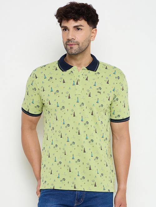 men short sleeves printed polo t-shirt - 21686486 - Standard Image - 0