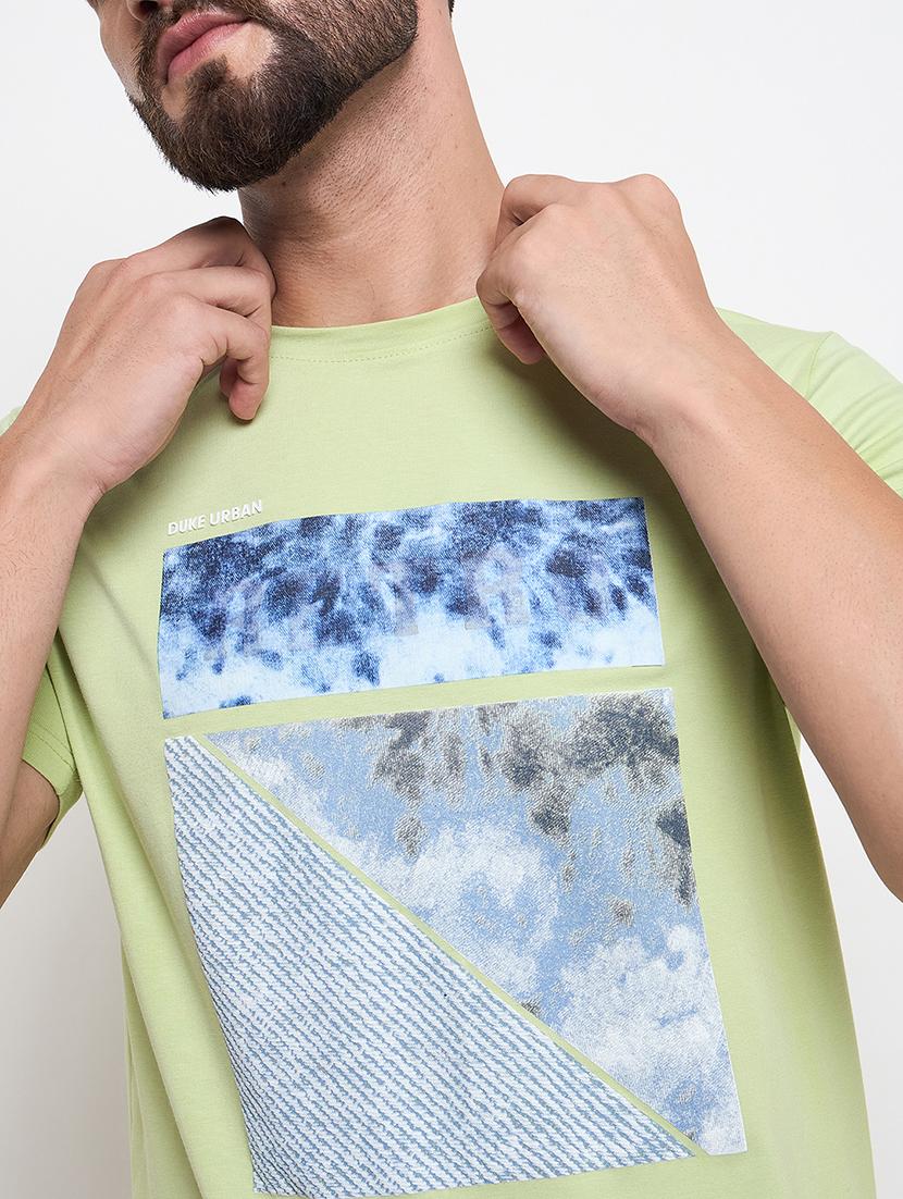 men round neck front print t-shirt - 21686498 - Standard Image - 4
