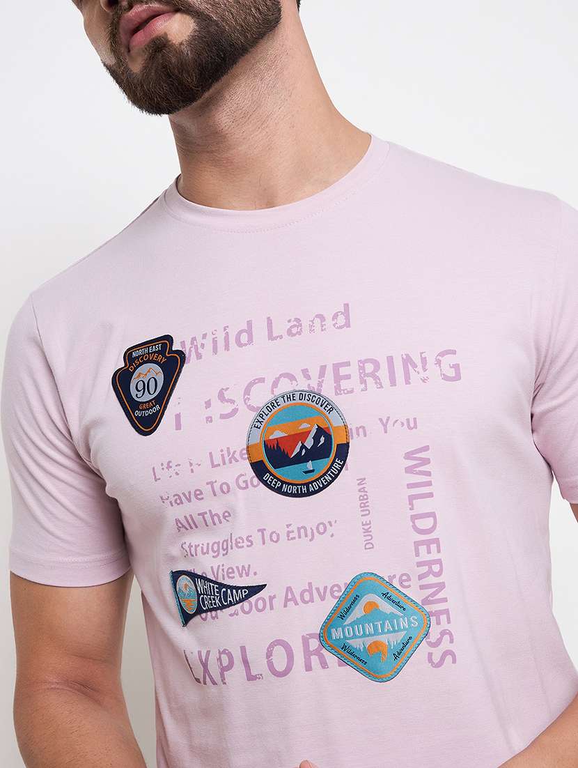 men round neck front & back print t-shirt - 21686500 -  Standard Image - 4
