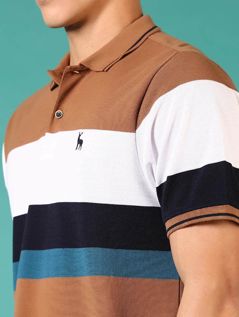 men color blocked short sleeves polo t-shirt - 21686574 - Standard Image - 4