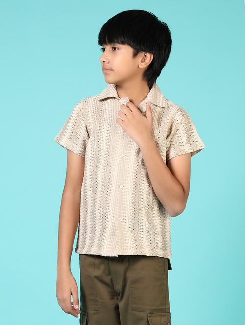 boys self designed cuban collared shirt - 21686601 -  Standard Image - 0