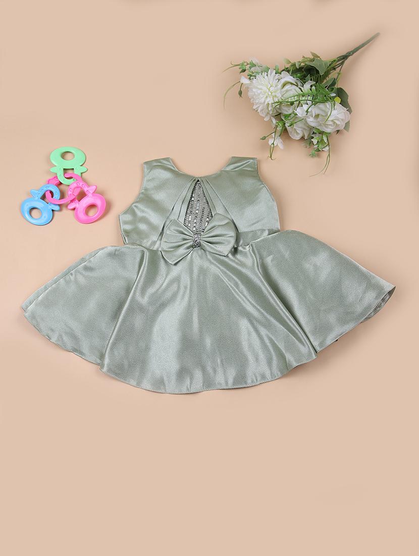 girls sequined round neck sleeveless frock - 21686607 -  Standard Image - 1