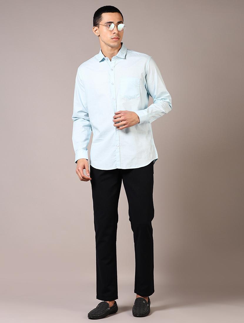 men solid mid rise chinos trouser - 21686692 - Standard Image - 4