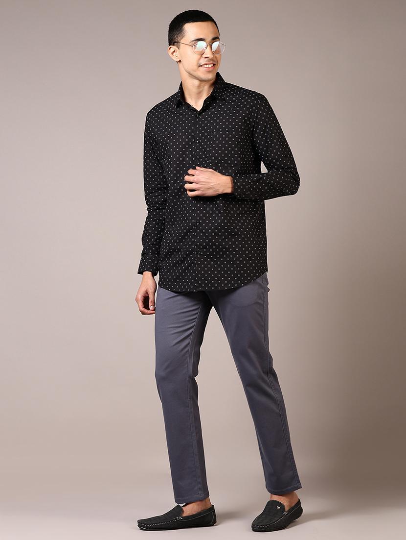 men solid mid rise chinos trouser - 21686694 - Standard Image - 4