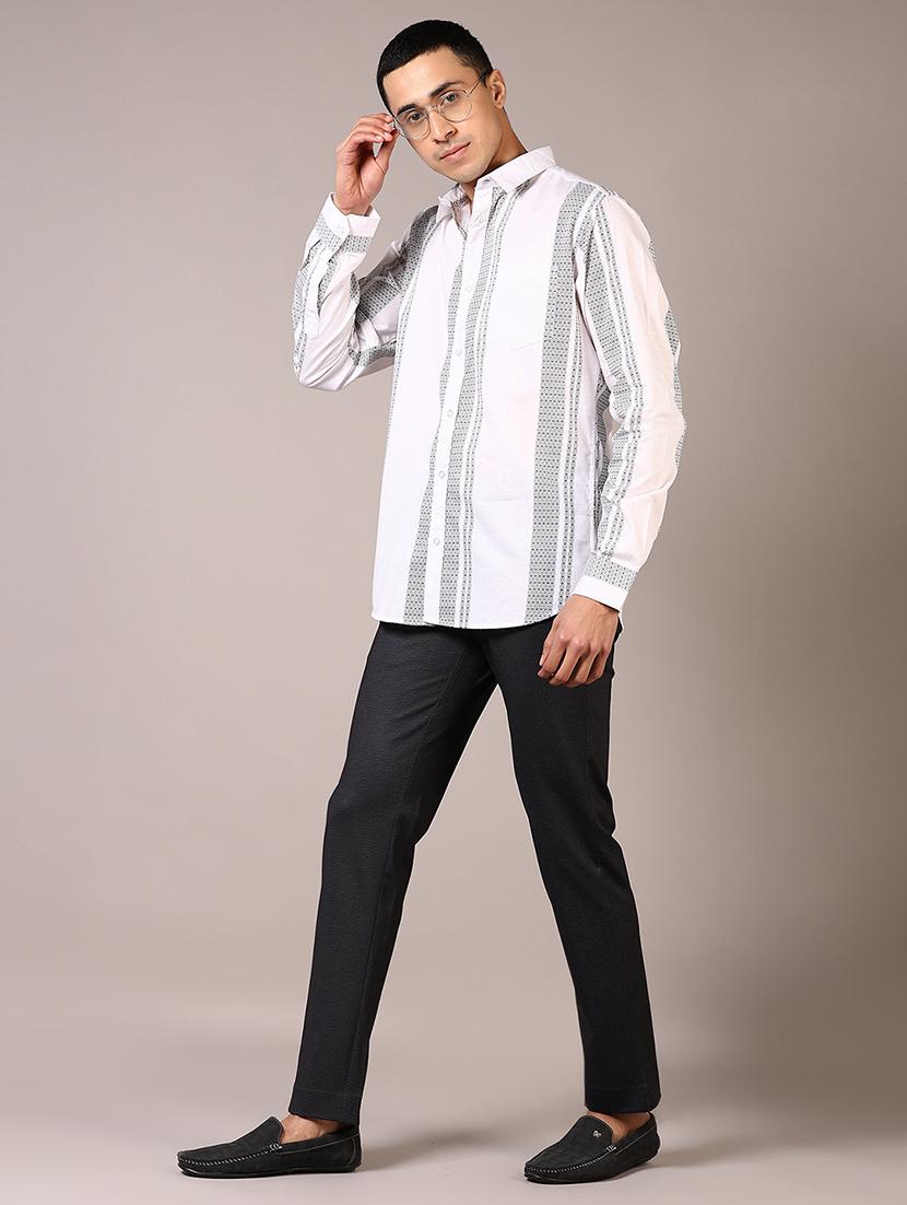 men solid mid rise chinos trouser - 21686711 - Standard Image - 4