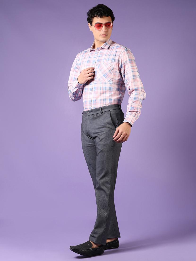men solid mid rise chinos trouser - 21686712 - Standard Image - 4