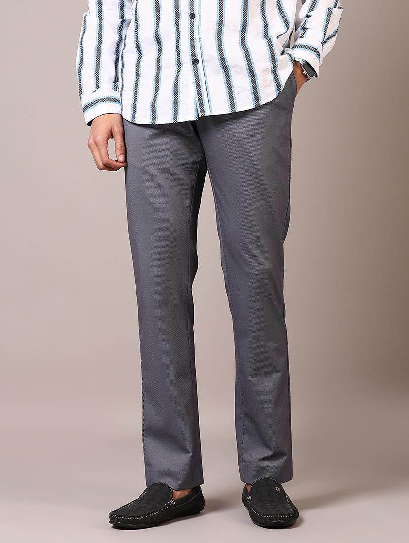 men solid mid rise casual chinos - 21686714 - Standard Image - 1