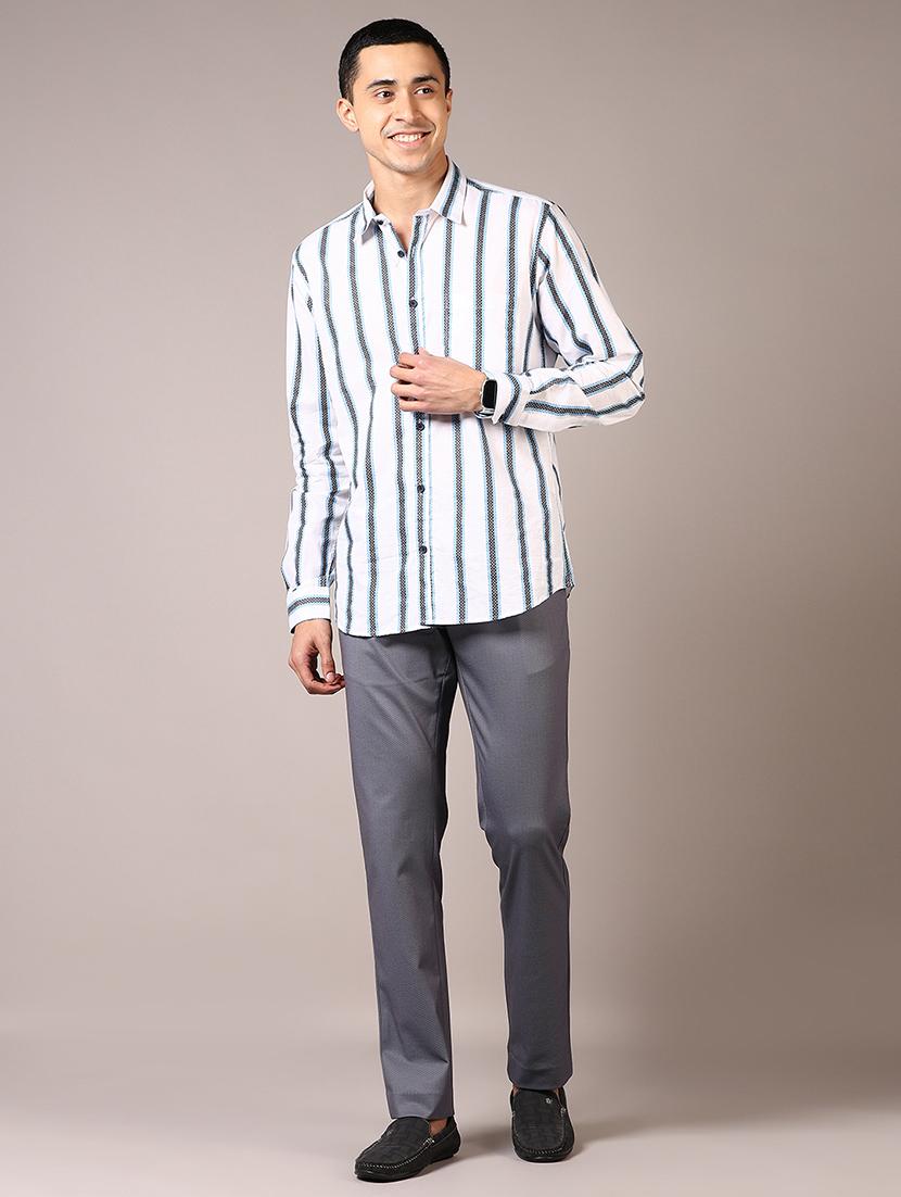 men solid mid rise casual chinos - 21686714 - Standard Image - 4