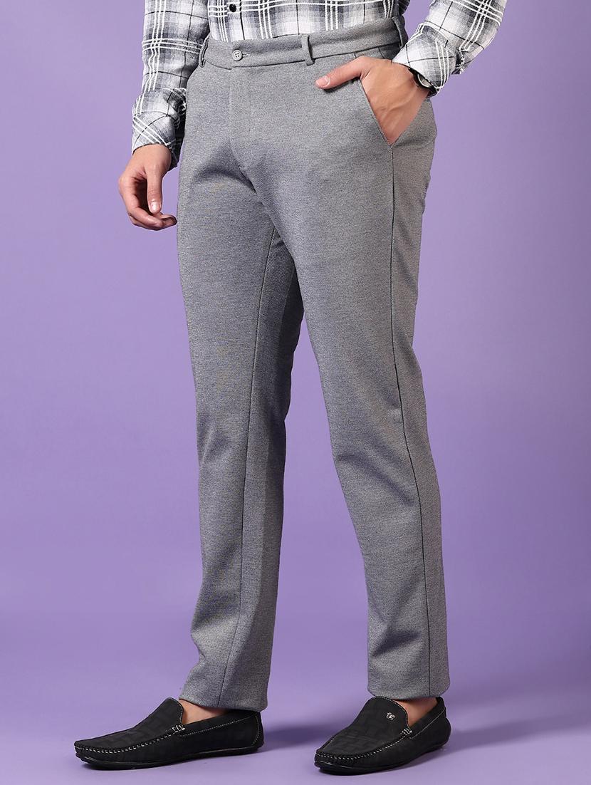 men solid mid rise casual chinos - 21686715 - Standard Image - 1