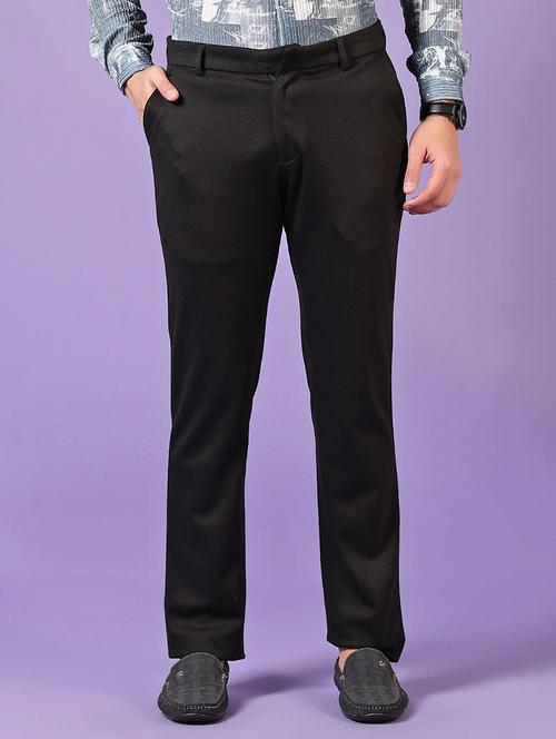 men solid mid rise casual chinos - 21686717 - Standard Image - 0
