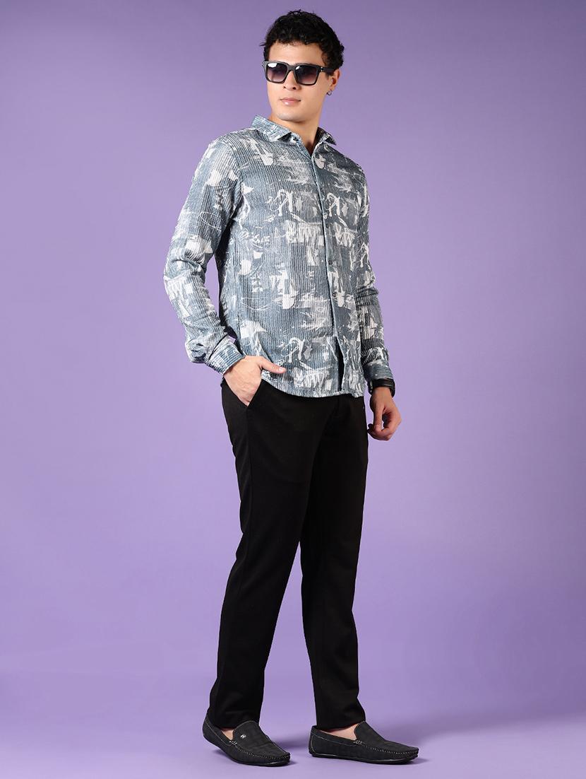 men solid mid rise casual chinos - 21686717 - Standard Image - 4