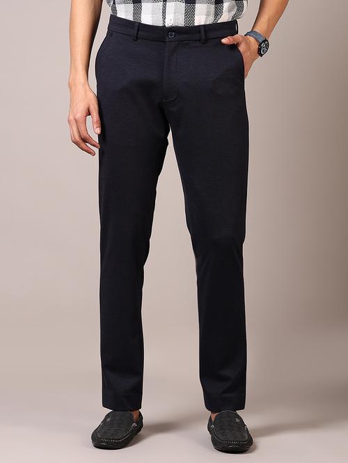 men solid mid rise casual chinos - 21686718 - Standard Image - 0